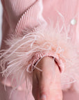 Dusty Rose Detachable Feather Cuffs (Set of 2)