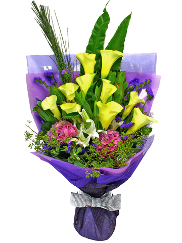 Florist Flower Bouquet - Calla Calla Bouquet - L16183 Photo