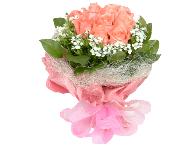 Florist Flower Bouquet - Just Peachy Bouquet - P0911 Photo