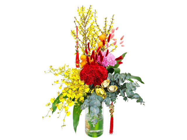 Florist Flower in Vase - CNY Florist Deco DP09 - CFA0117A5 Photo