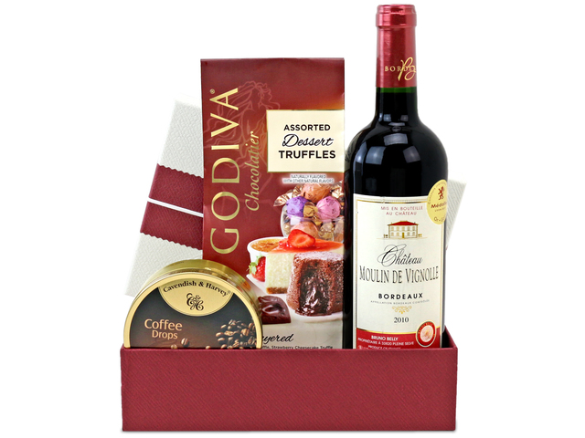 Wine n Food Hamper - Fancy Business Wine And Food Gift Hamper FH41 - L76606415 Photo