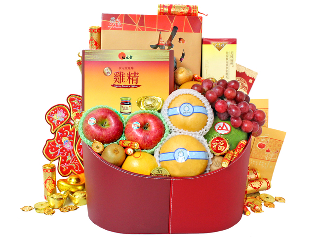 新年果籃Hamper - 農曆新年拜年禮物籃 R75 - L36510752 Photo